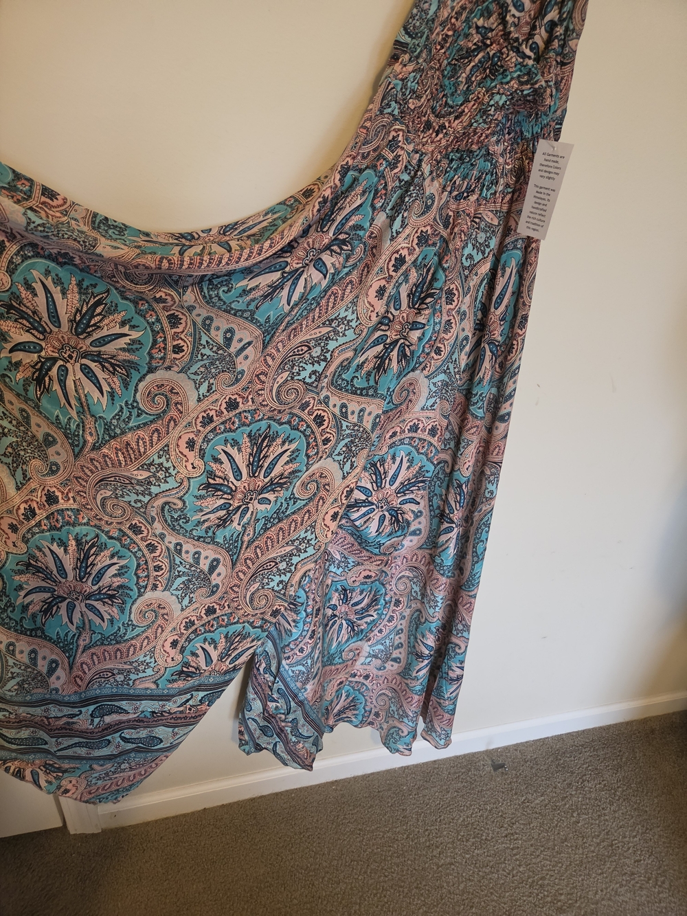 Paisley Halter Wide Leg Jumpsuit - Picture 2 of 7